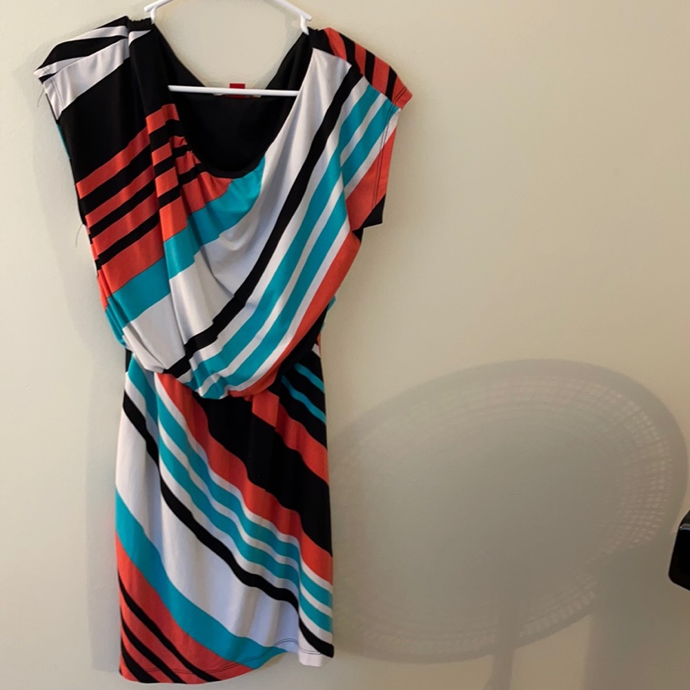 Signature by Sangria Colorful Striped Dress